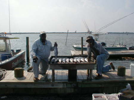 Howard and I with bonita fish (tuna)
