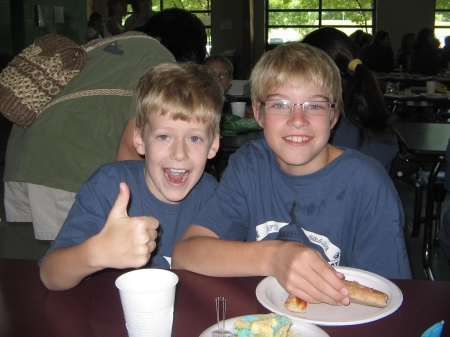 Wesley with buddy Carson.