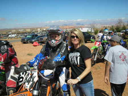 Shawn and I at one of his races, March 2006