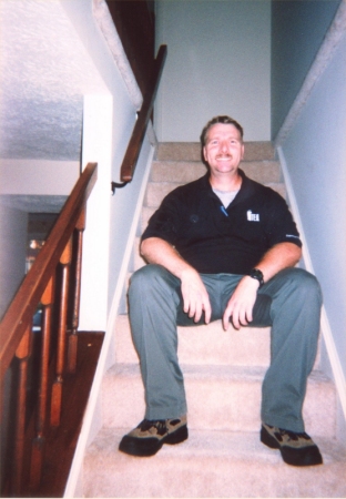 On my stairs the Day I bought my first house