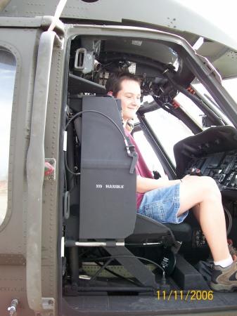 My youngest in a Blackhawk, wants to be a pilot