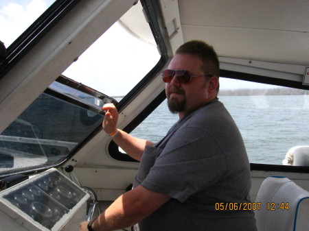 Me at the Helm, drunk (No Really)