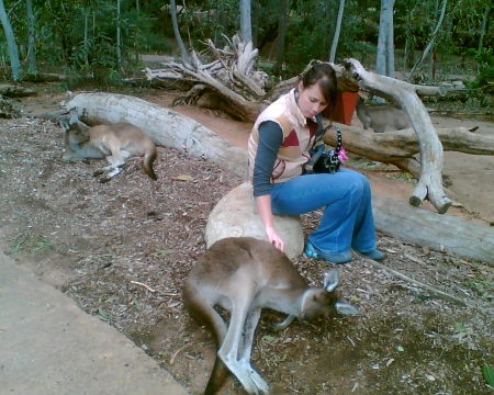 Michelle with Kangaroo