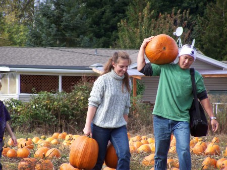 Brother Josh and I at the pumpkin patch 2005