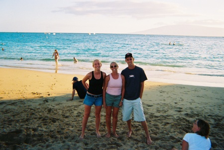 My kids, Ryan and Nina and myself in Maui 2004