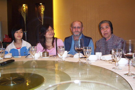 Supper with her father and mother