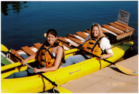 Daughters Brooke,,and Breann Kayaking In olympia