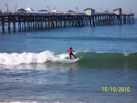 Surfer at the pier