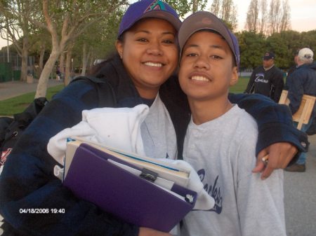 My wife and son at LPB Picture day