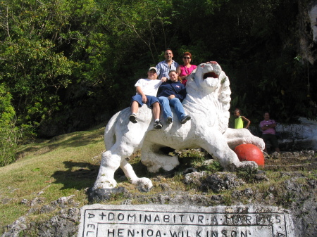 Ancient statue in Barbados