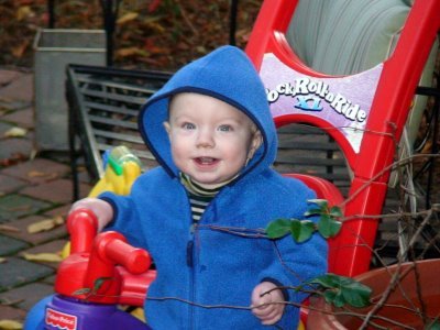 Owen likes to ride his bike!