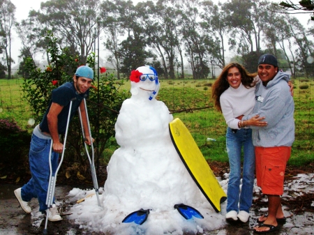 Our HI snowman - yes, it does snow in Hawaii