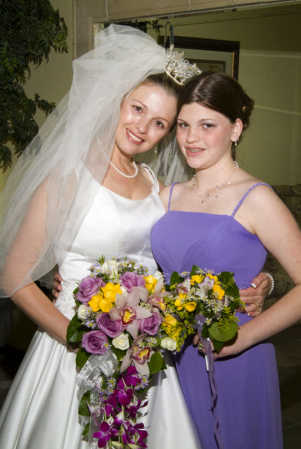 My wedding day with my daughter