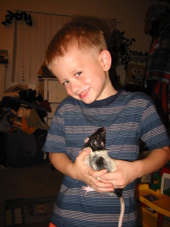 Alexander & his pet rat Squeaky Ratty Rundquist