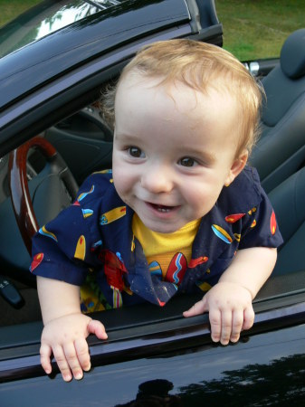 Jack sitting in the car