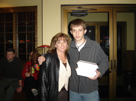 Laurie with son Steven on his 18th Birthday