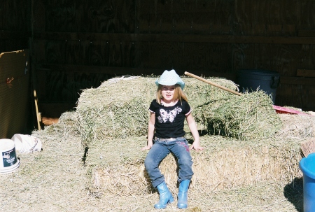 Trinity goes horseback Riding