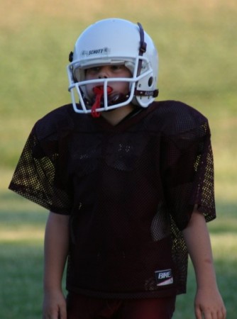 Youngest Tristen at practice