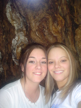 Tiffany-n-Miranda, inside a tree!