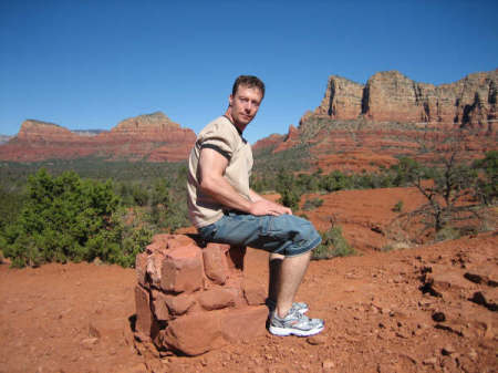 Running buddy James, on our hike in Sedona