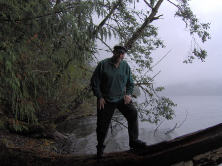 Tom at Crescent Lake at Olympic Mountains