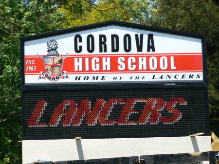 New Cordova High School Sign Alumni Association Raised $$ For