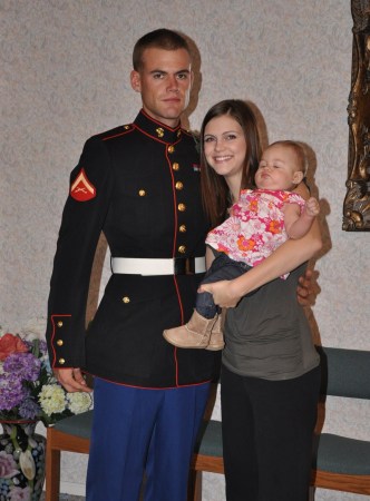 Brandon Heck and his wife and daughter Mallory