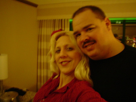 My husband Casey and I in Vegas last March