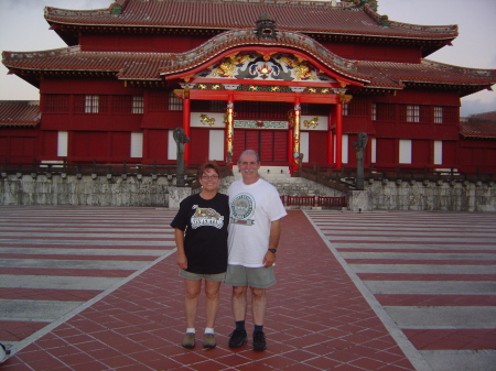 Bernadette & I at Shuri Castle in Okinawa