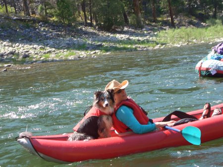 Kathy with Alberta in the Duckie