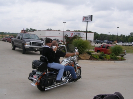 Lewis and Julie on Motorcycle