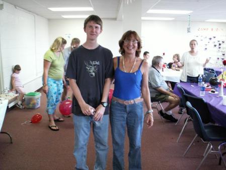 leota age51 and her eldest son david Jr age 17 at his HS party grad party July 29, 2006