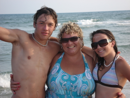 my son and his sister and mom patty