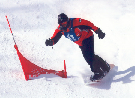 Gerry racing BoarderX at Hunter Mountain