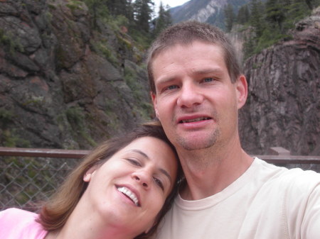 at the falls in ouray