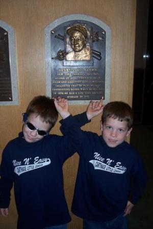 Jake and Josh at the Hall of Fame in Cooperstown, NY