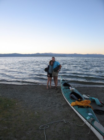 Sea kayaking down on Mono lake with my Smarter half.