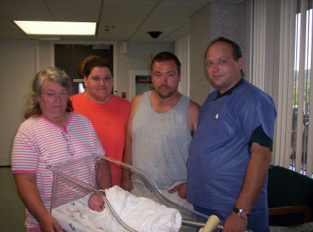 My Mom,Sister-in-law,Brother,Husband,and New Baby