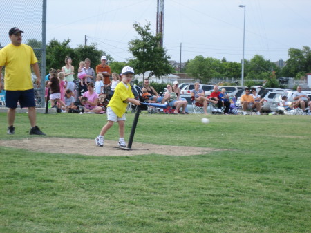 Grandson Koby at T-Ball