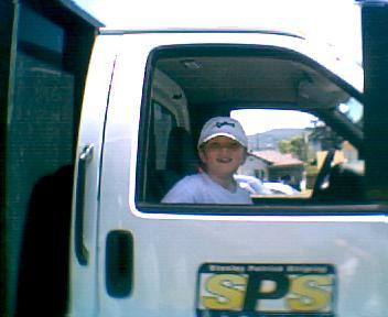 Billy in the work truck