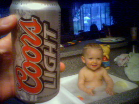 My youngest son Ryan! Mommys cutest little beer baby!