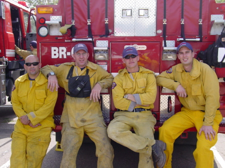 The boys and I on a wildland fire