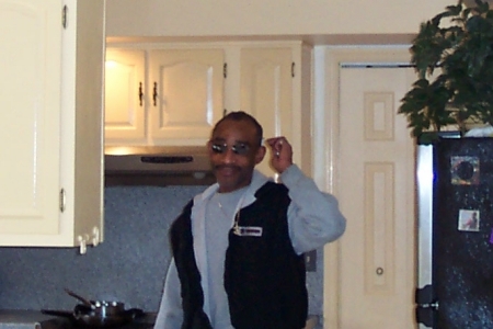 my brother Derrick in my kitchen