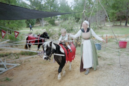 Riding ponies at the louisiana renaissance festival