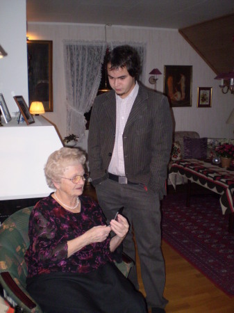 my son Christopher with his Grandmother Eli