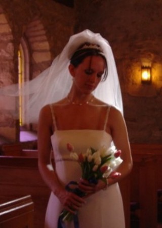 My beautiful wife at our wedding