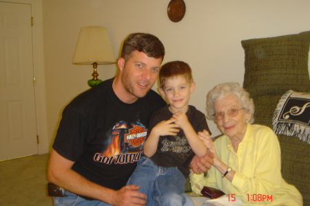 Son, Curt, grandson, Jerry, and my mother, Dot
