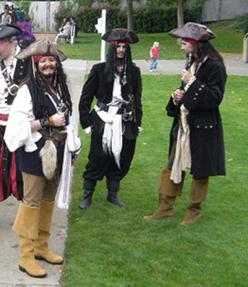 Port Orchard Jack Sparrow Look Alike contest winners.