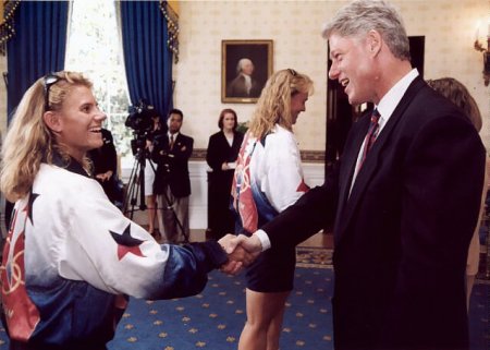 My daughter with President Clinton