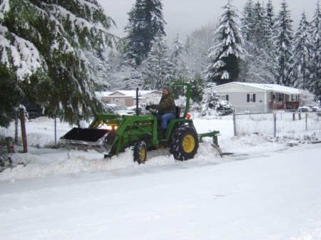 Plowing snow the hard way